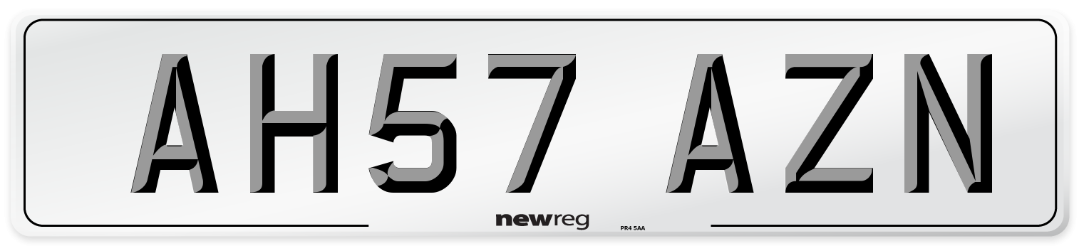AH57 AZN Number Plate from New Reg